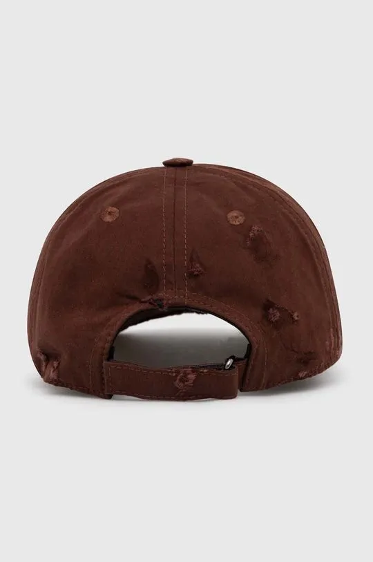 424 baseball cap Distressed Baseball Hat brown color smooth FF4SMY01CP-TE003.770