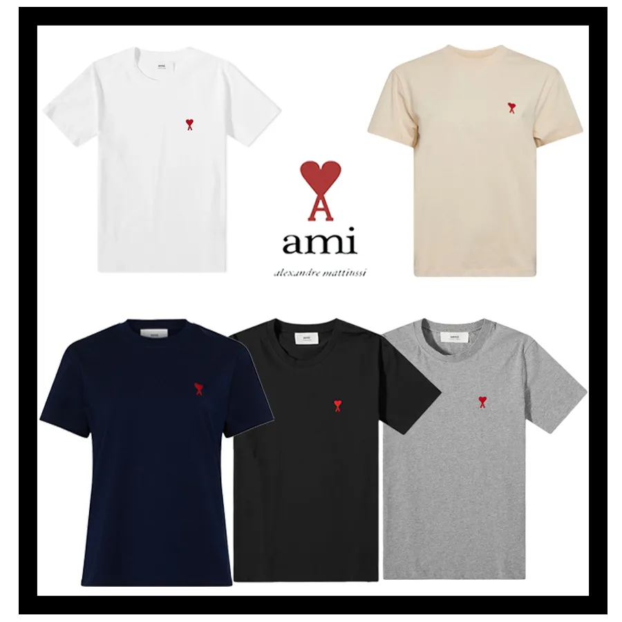 AMI PARIS  |Plain Logo Designers T-Shirts