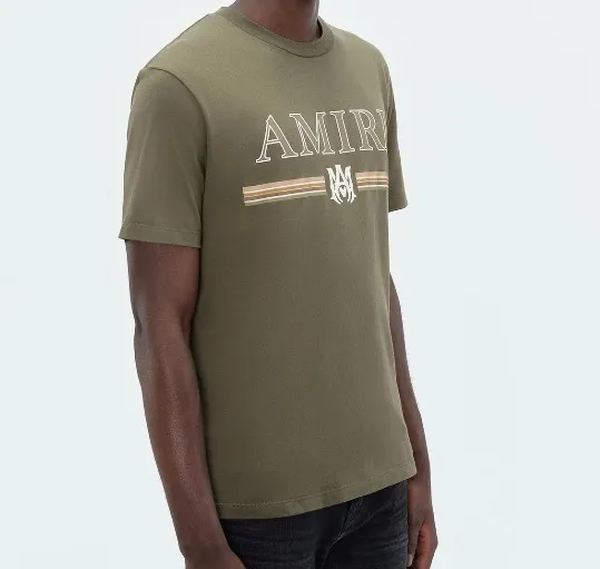 AMIRI  |Street Style Plain Cotton Short Sleeves Logo T-Shirts