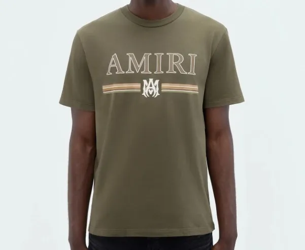 AMIRI  |Street Style Plain Cotton Short Sleeves Logo T-Shirts