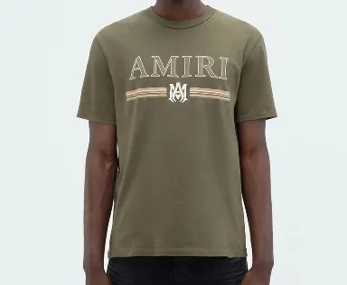 AMIRI  |Street Style Plain Cotton Short Sleeves Logo T-Shirts