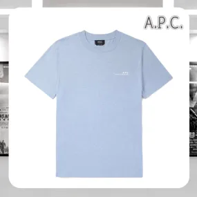 A.P.C.  |Cotton Short Sleeves Logo Designers T-Shirts