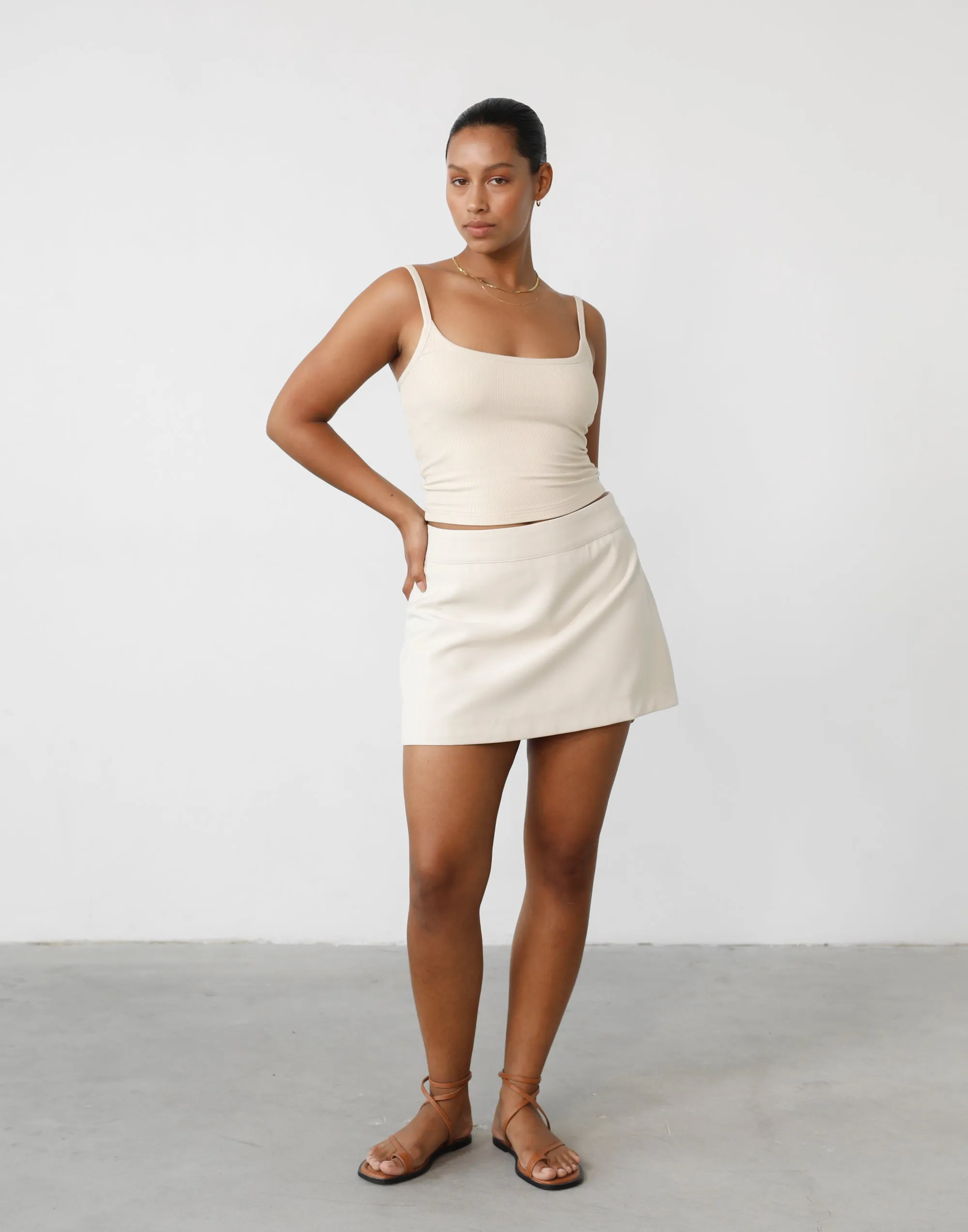 Ashwood Mini Skirt (Oat)