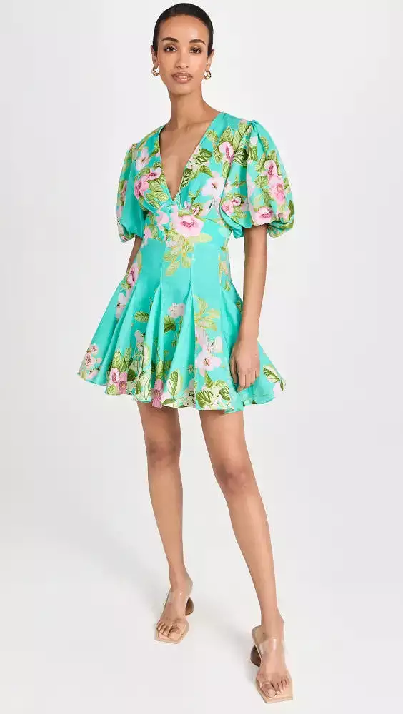 Azra Puff Sleeve Short Dress