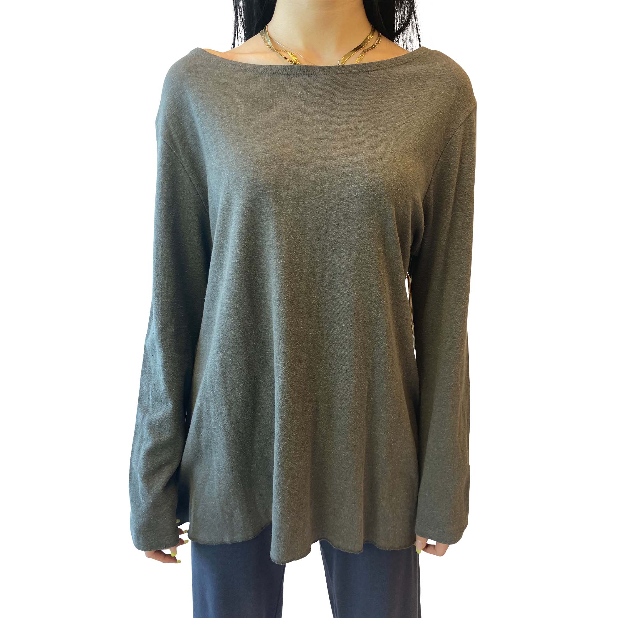 Baz Apparel Women's Long Sleeve Tunic Made With Hemp - GREY