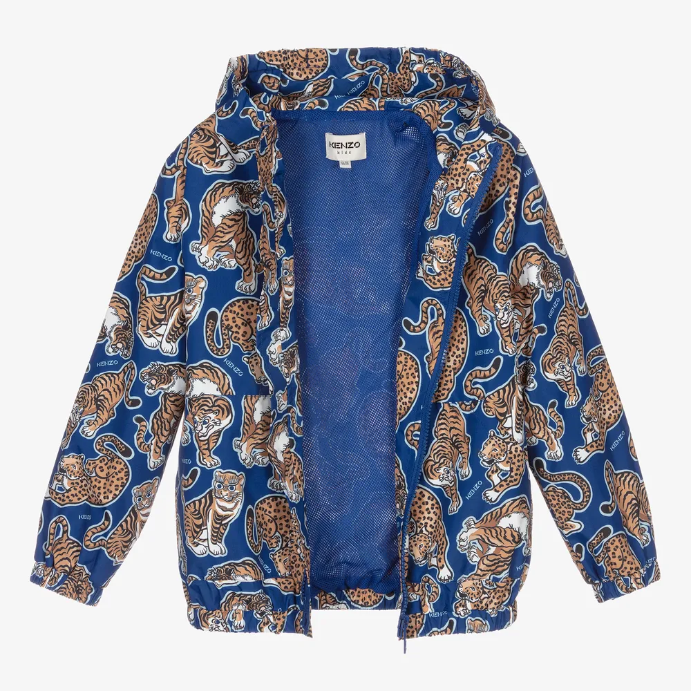 Blue Tiger Windbreaker Jacket