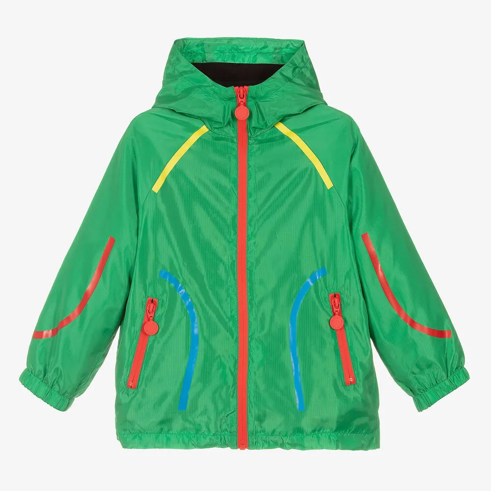 Boys Green Windbreaker Jacket