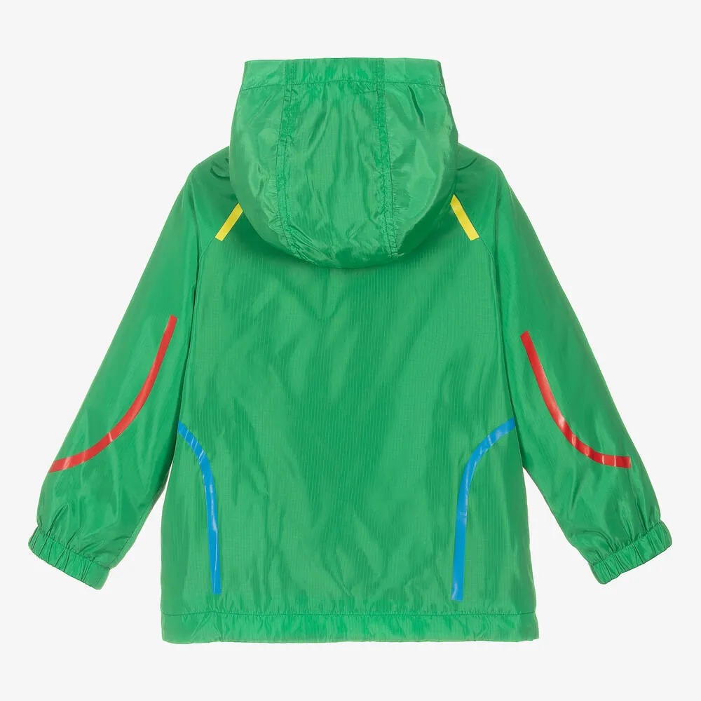 Boys Green Windbreaker Jacket