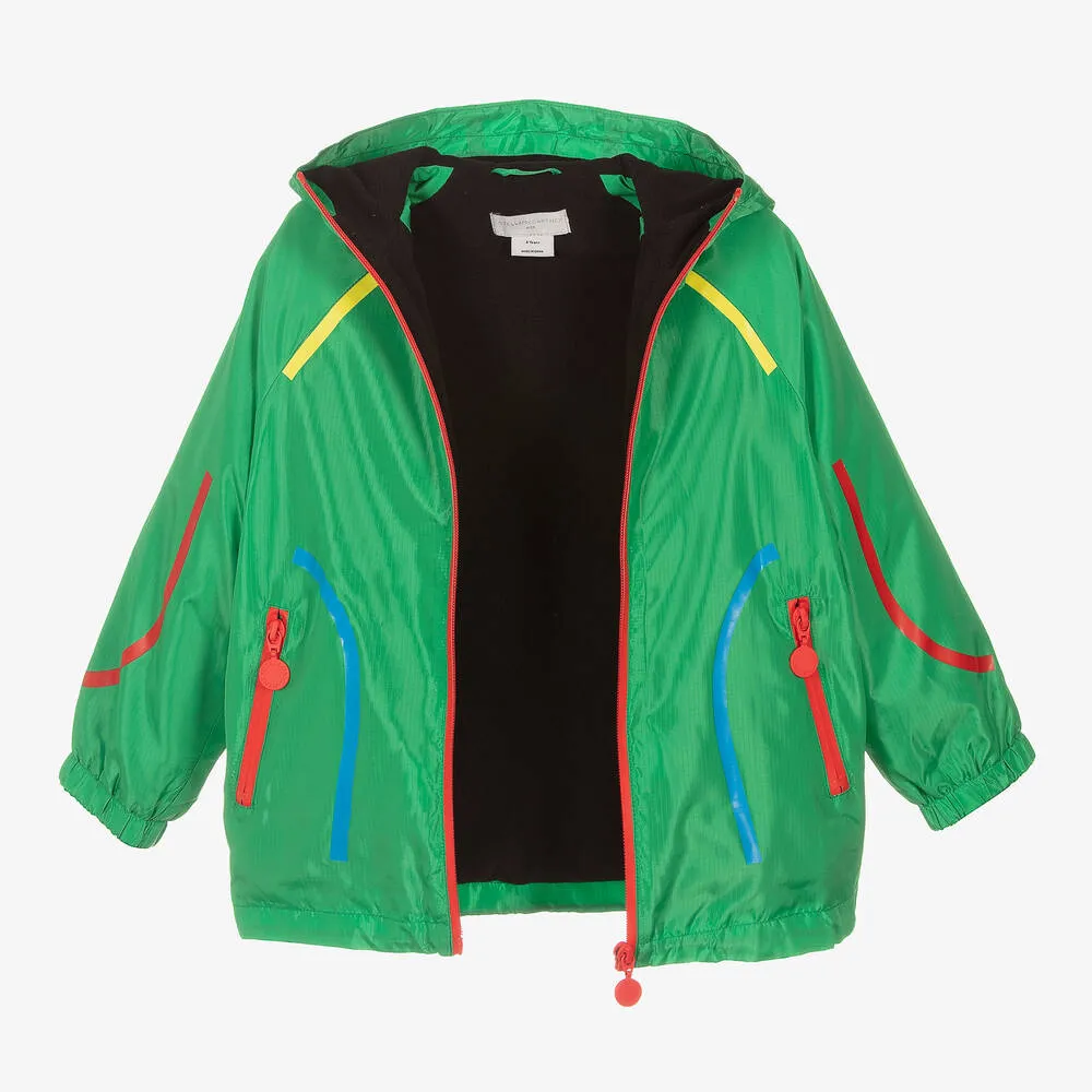 Boys Green Windbreaker Jacket