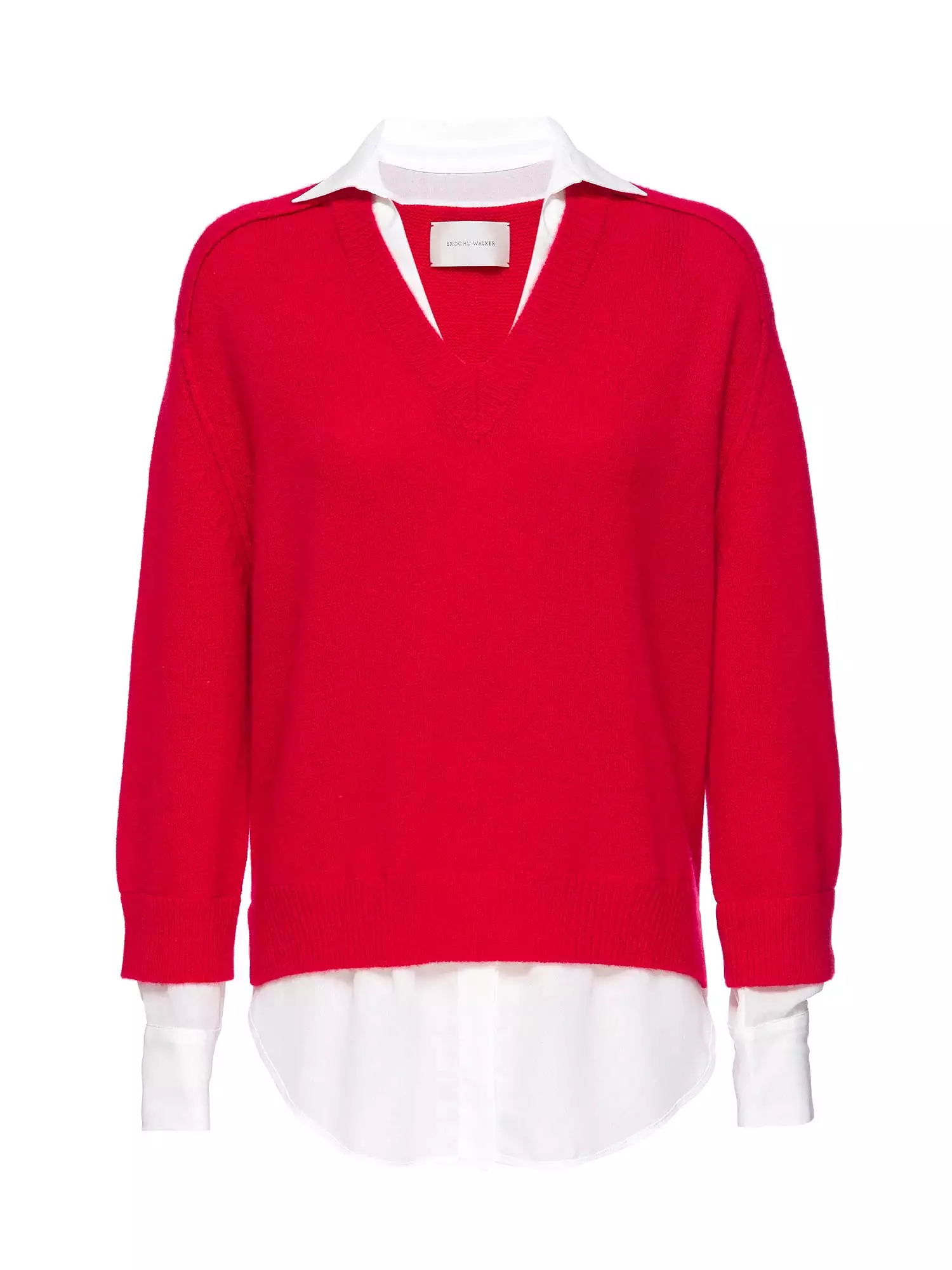 BROCHU WALKER Looker Layered V-Neck Sweater