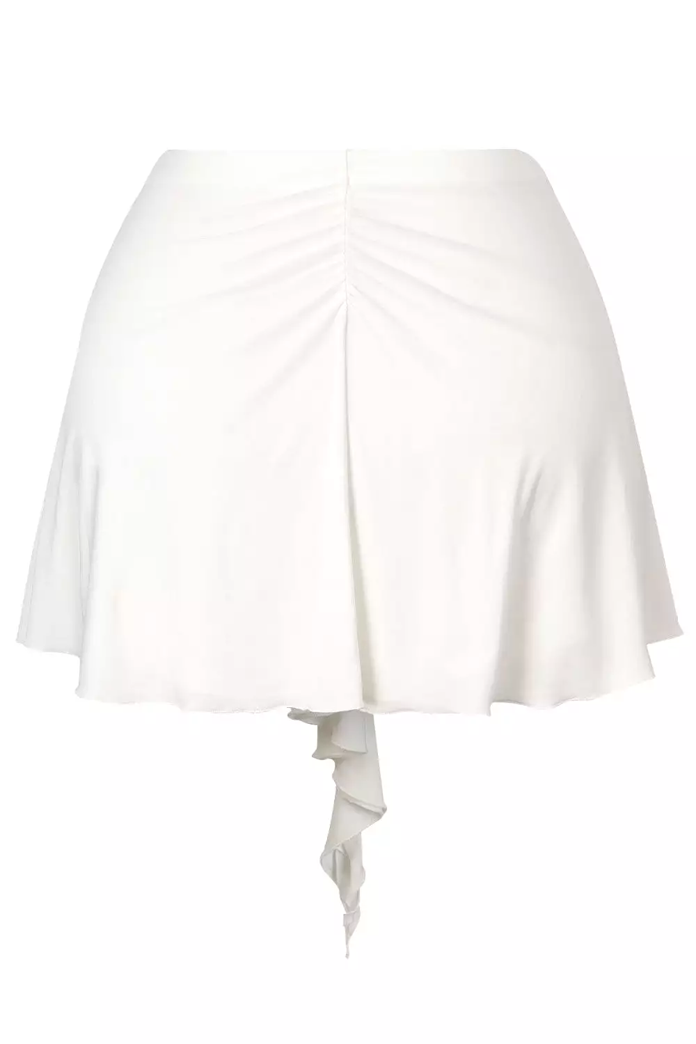 Business Talk Ruffled Hem Mini Skirt