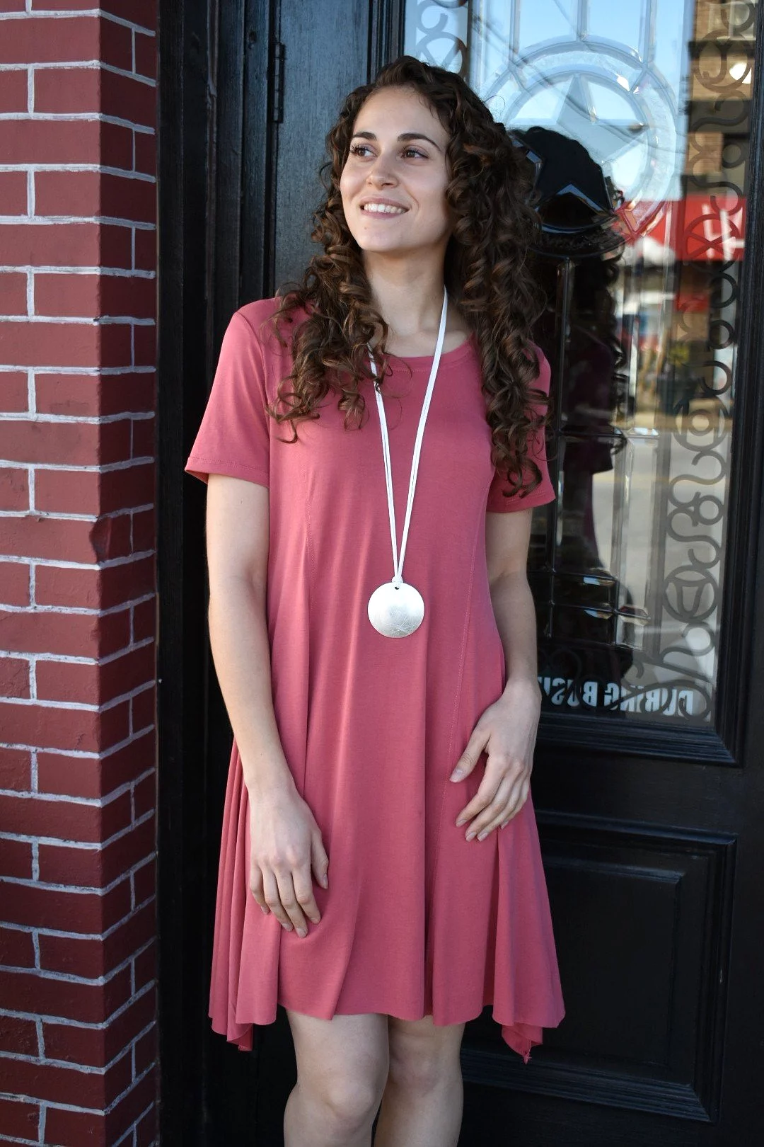 Candy Girl Mauve T-Shirt Dress