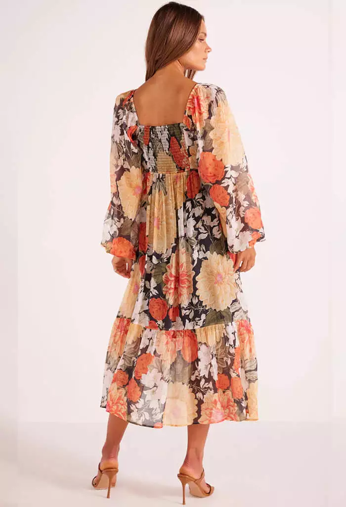 Clementine Midi Dress-Vintage Floral