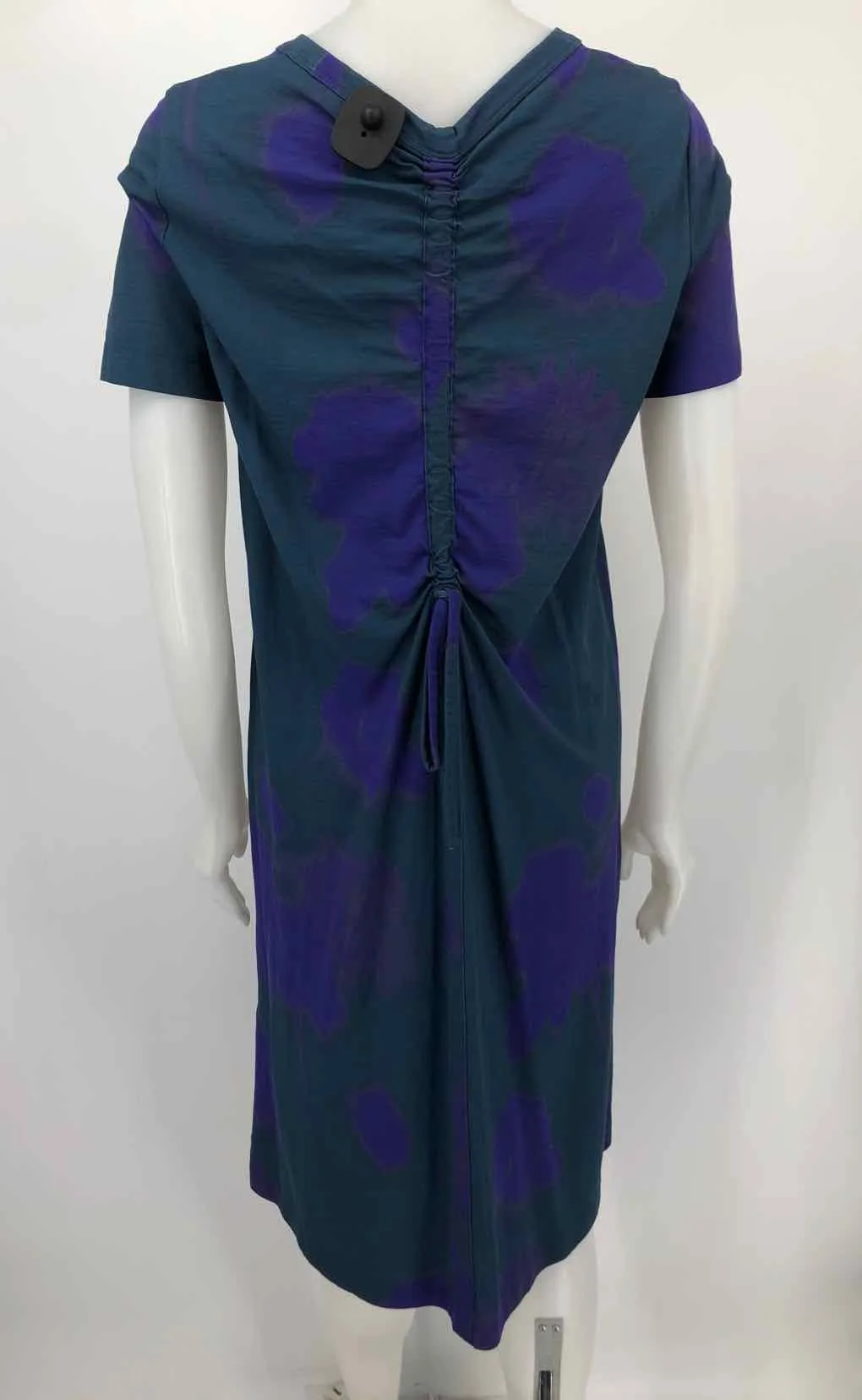 COS Navy Purple Print Short Sleeves Size SMALL (S) Dress