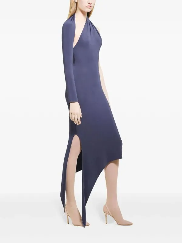 Courreges One Shoulder Jersey Dress