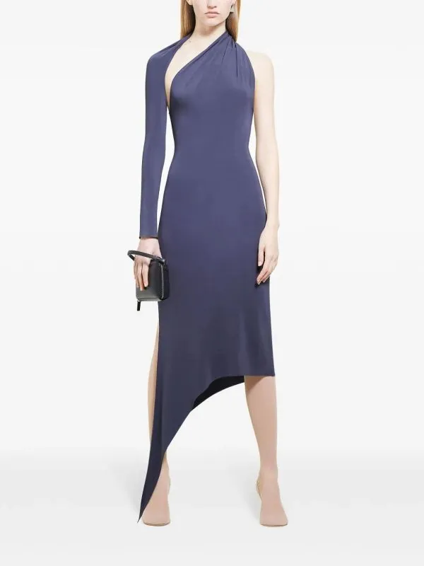 Courreges One Shoulder Jersey Dress