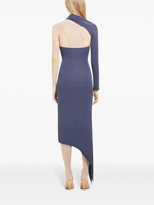 Courreges One Shoulder Jersey Dress