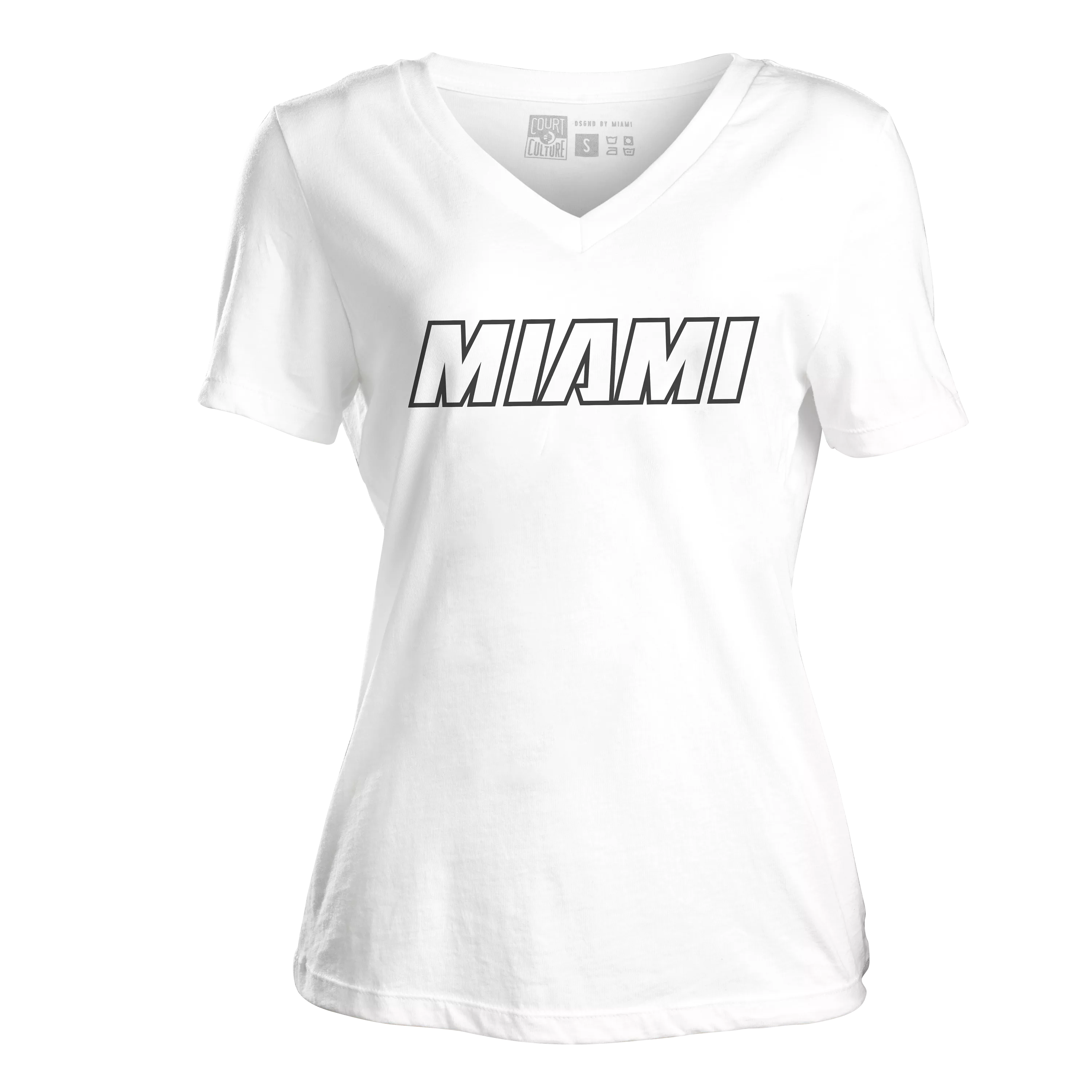 Court Culture MIAMI Women's V-Neck Tee