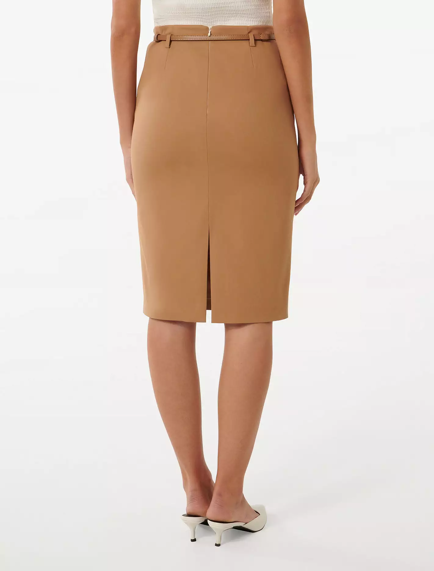 Dina Belted Pencil Skirt