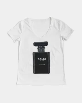 DOLLY BLACK PERFUME BOTTLE Women's V-Neck Tee