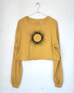 Eclipse Women's Long Sleeve Crop Tee / Mustard