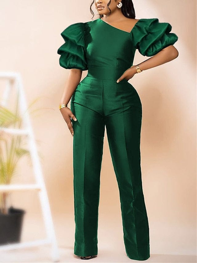 Elegant V-Neck Women's Jumpsuit for Special Occasions