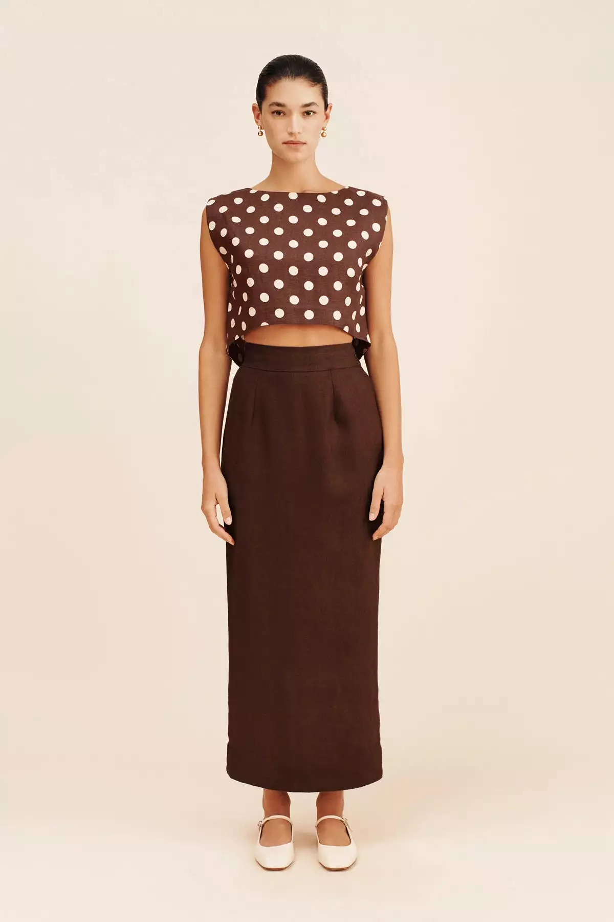 EMMA PENCIL SKIRT - CHOCOLATE