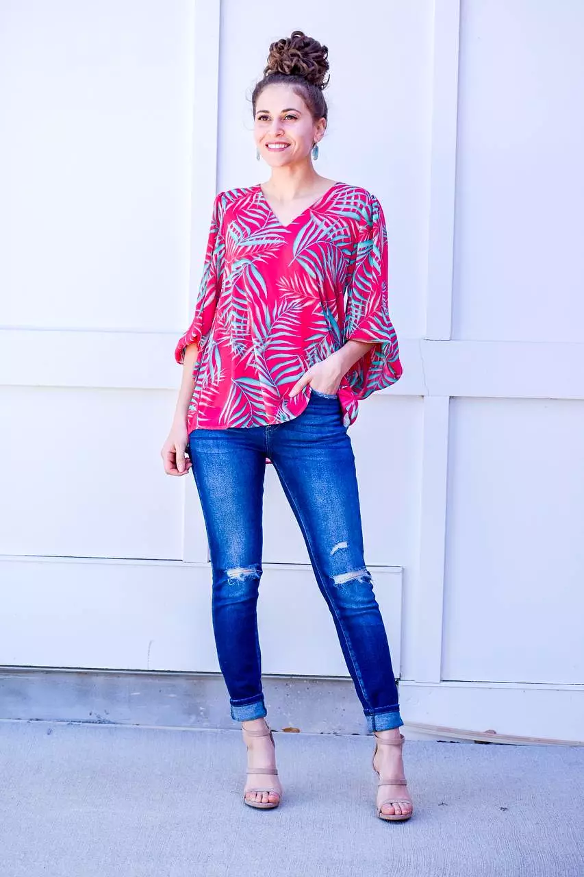 Empty Handed Fuchsia Printed Blouse