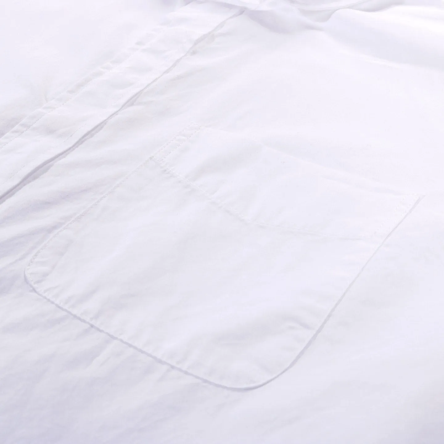 ENGINEERED GARMENTS ROUNDED COLLAR SHIRT WHITE BROADCLOTH