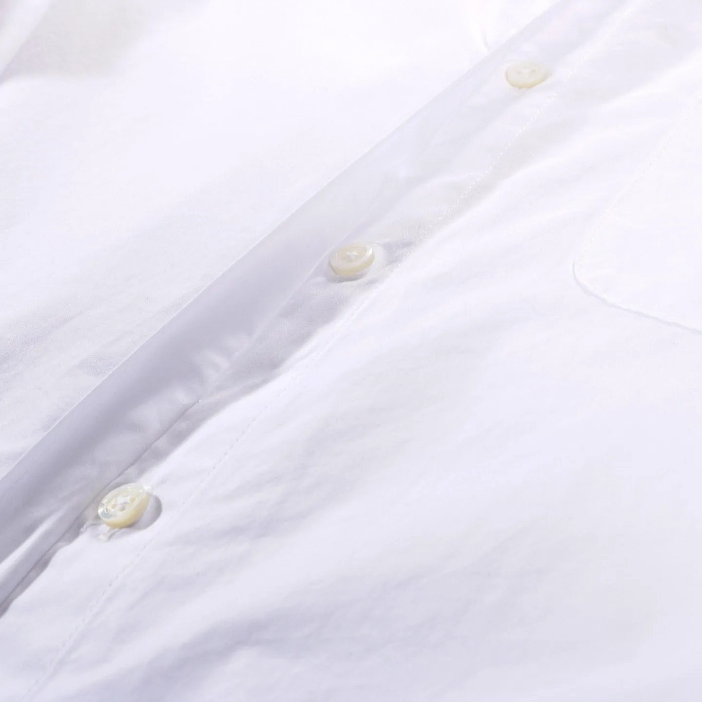 ENGINEERED GARMENTS ROUNDED COLLAR SHIRT WHITE BROADCLOTH