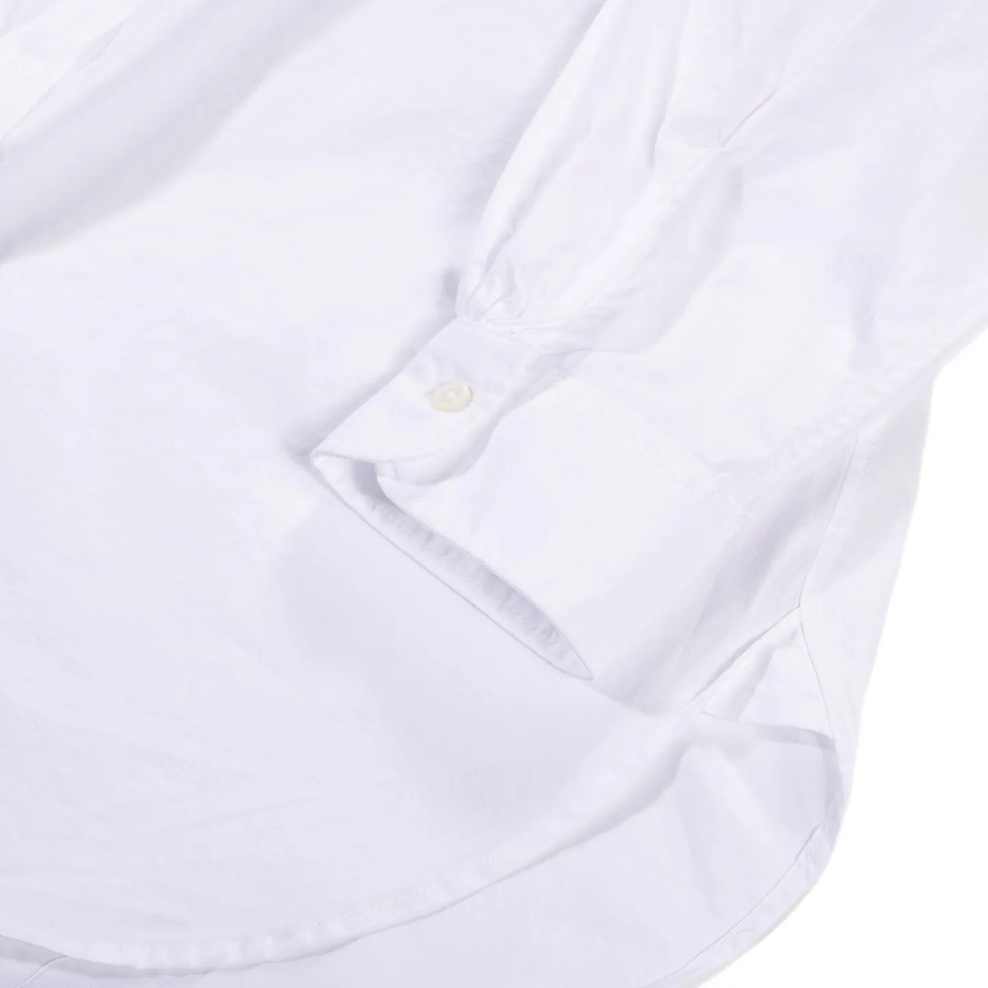 ENGINEERED GARMENTS ROUNDED COLLAR SHIRT WHITE BROADCLOTH