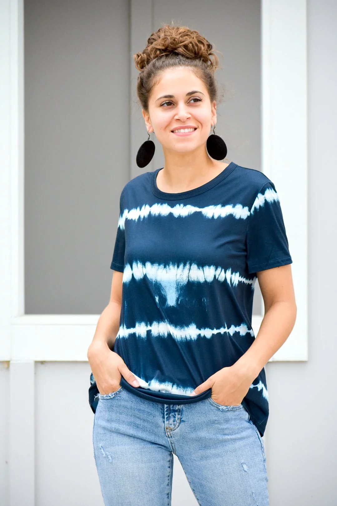 Everything's Alright Navy Tie Dye Tee