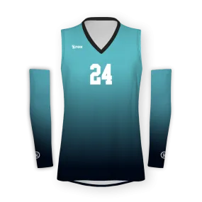 Fade Women's Sleeveless with Sleeves Sublimated Volleyball Jersey