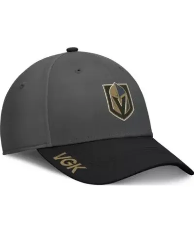 Fanatics Men's NHL Fanatics Gray/Black Vegas Golden Knights Authentic Pro Rink Flex Hat