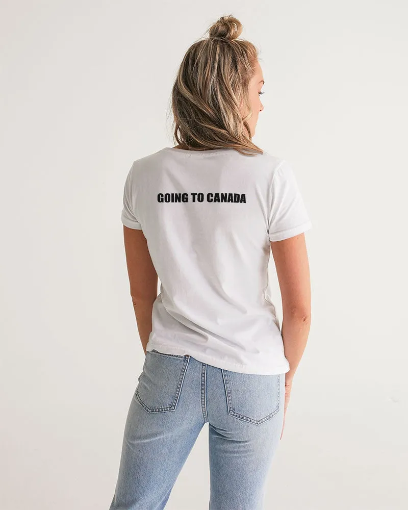 GOING TO CANADA Women's All-Over Print V-Neck Tee