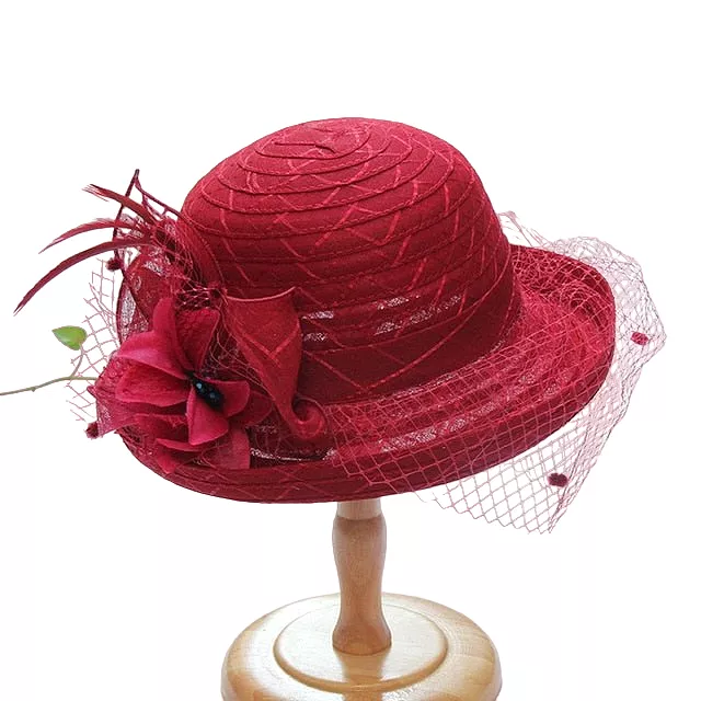 Hat Queen Divinna (Wine Red)