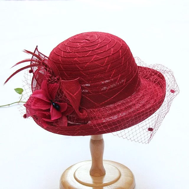 Hat Queen Divinna (Wine Red)