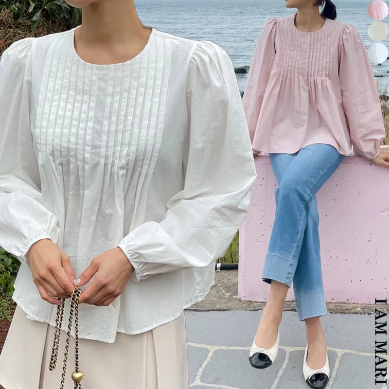 I AM MARI  |Puff Sleeves Shirts & Blouses