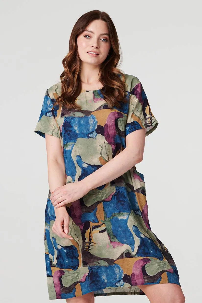 Izabel London - Printed Relaxed Short Dress