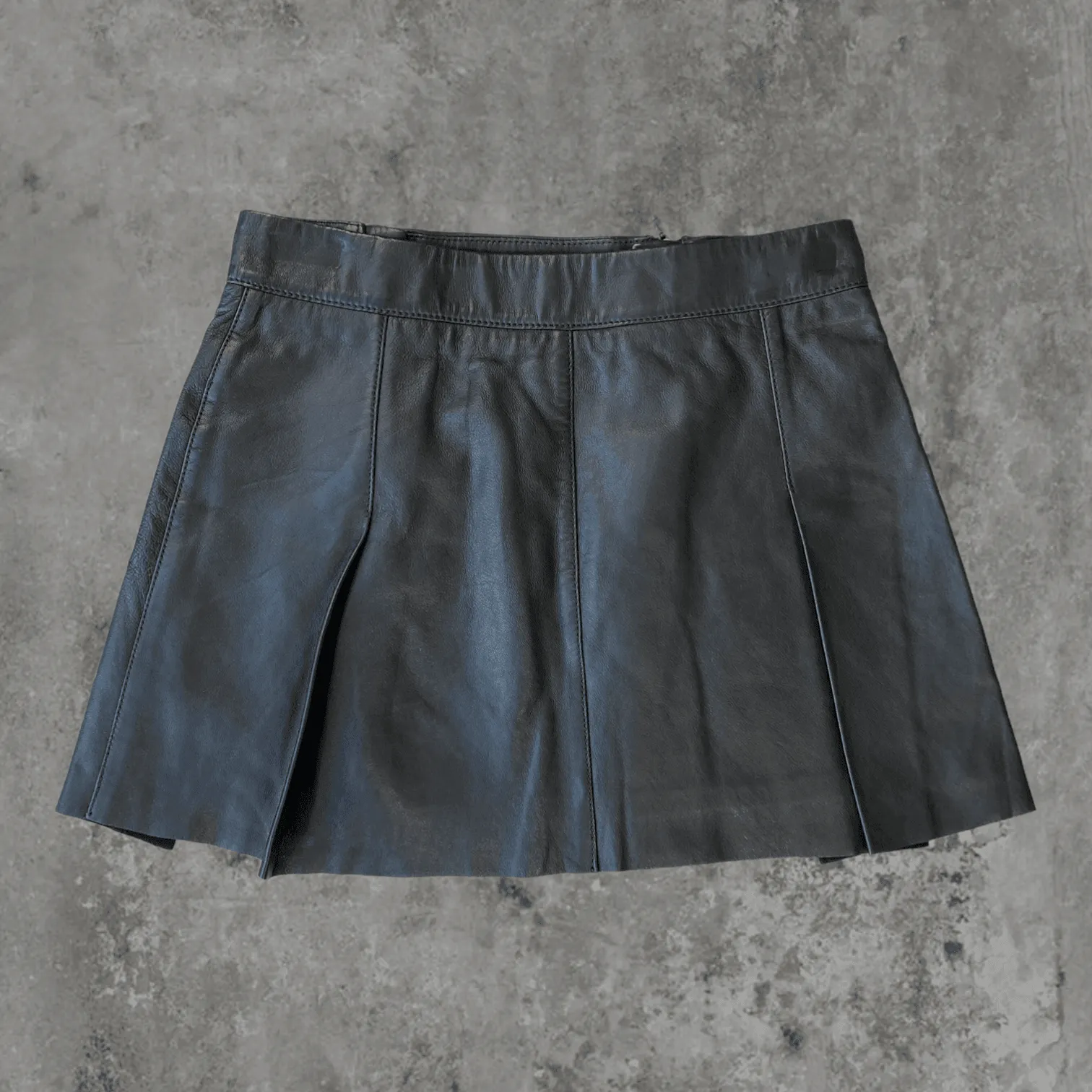 JUNIOR GAULTIER LEATHER MINI SKIRT - XS