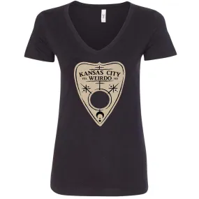 KC Weirdo Women's V-neck - Black