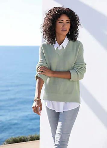 LASCANA V-Neck Sweater | Grattan