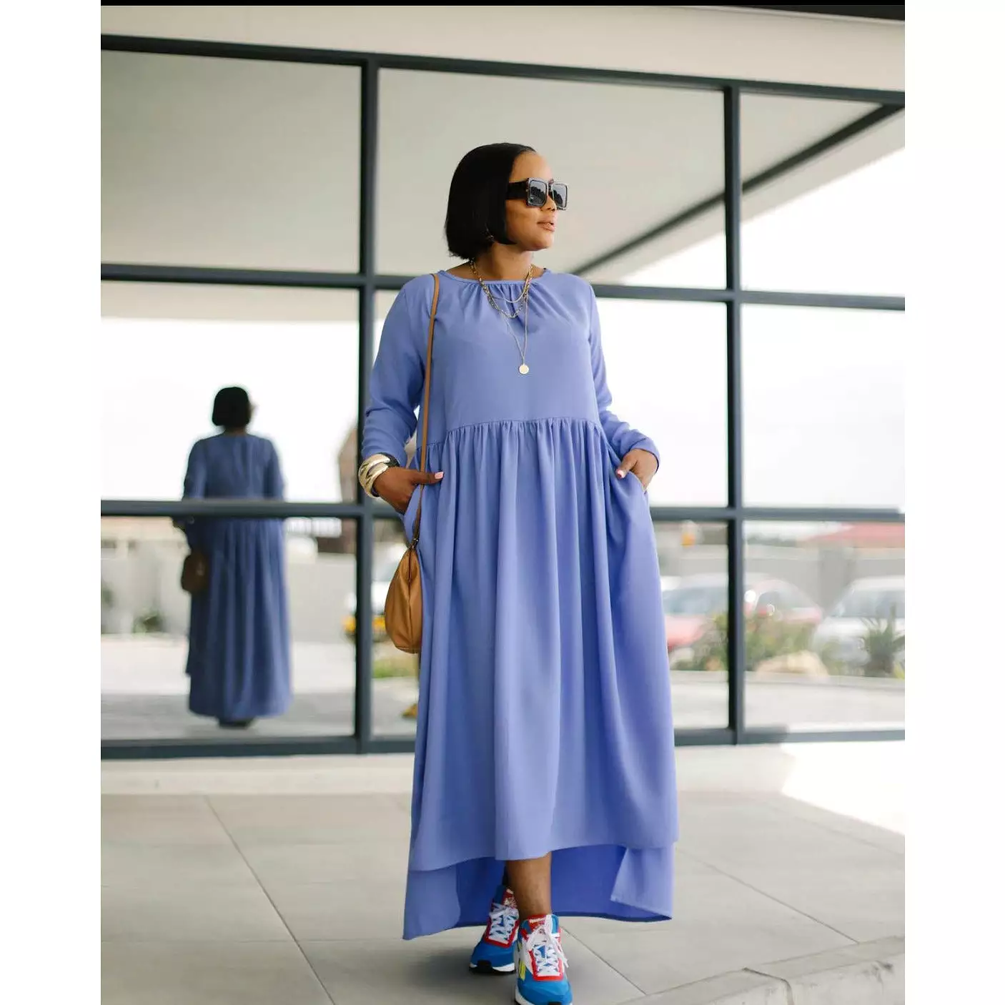 Long Sleeve Bubble Vintage Dress