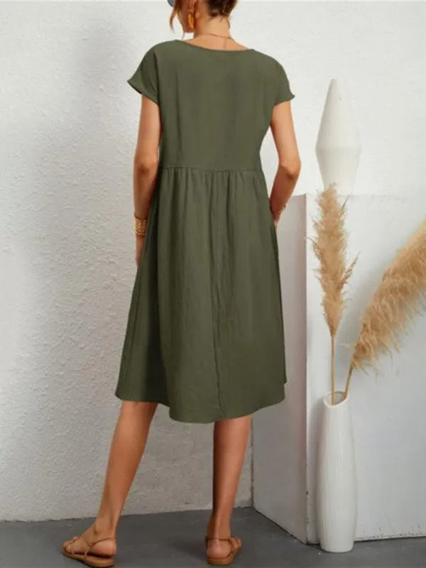 Loose Short Sleeve Summer Dress