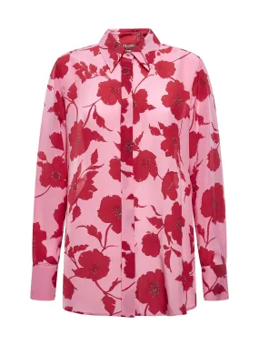 Max Mara Studio Floral Printed Long-Sleeved Blouse