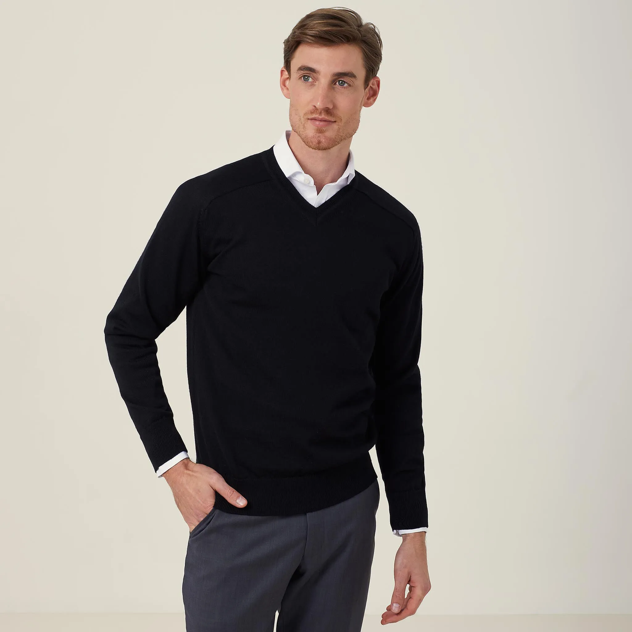 Merino Wool V-Neck Sweater