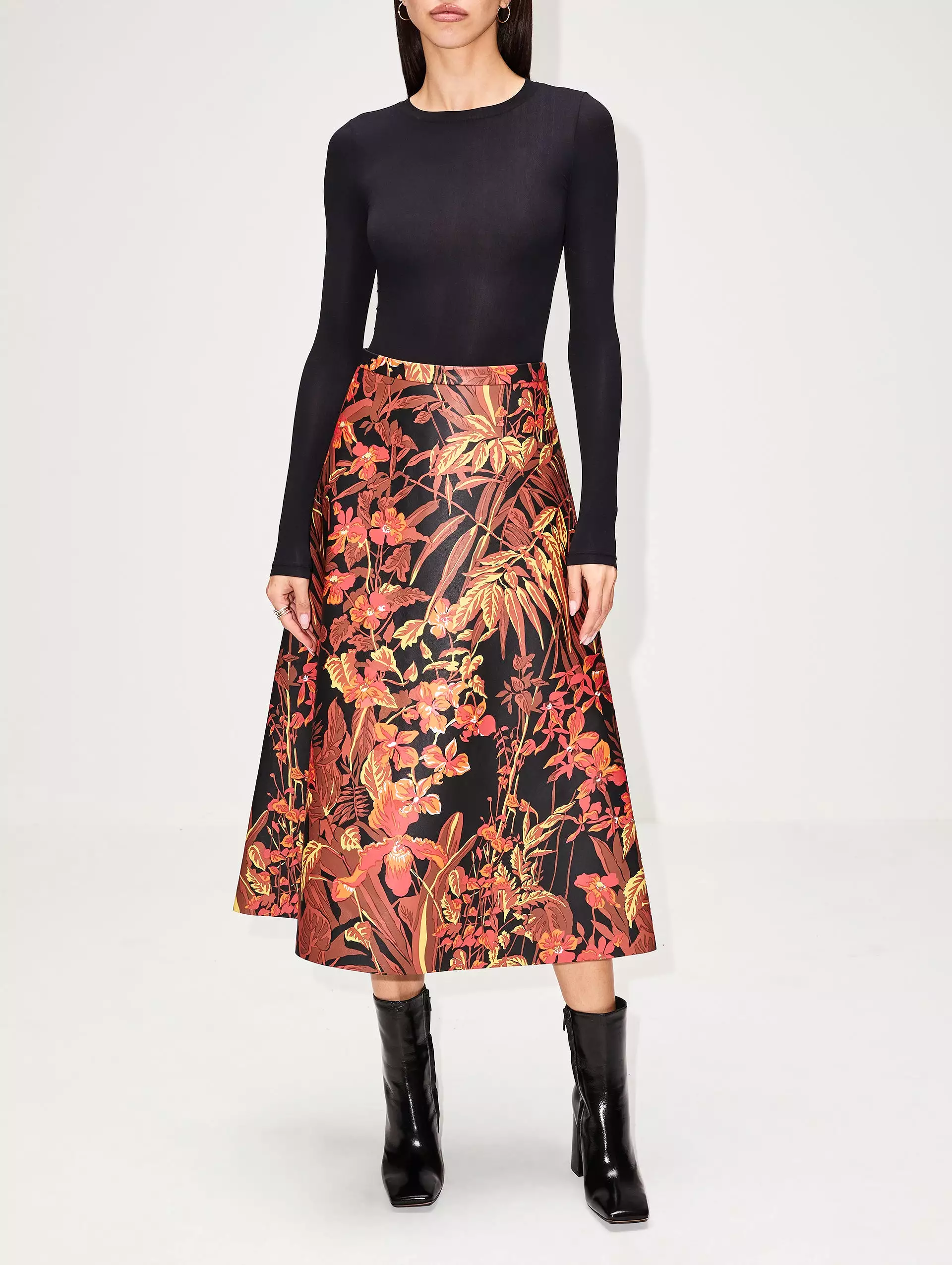 Midi Printed Skirt