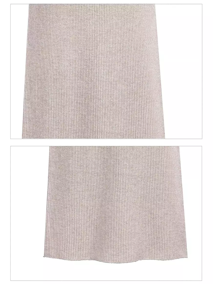 Midi Split Design Knitting Woolen Pencil Skirt