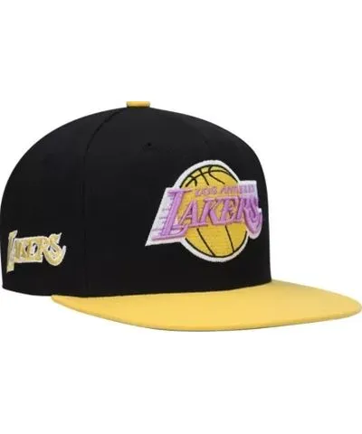 Mitchell & Ness Men's NBA Black/Gold Los Angeles Lakers Hardwood Classics Snapback Hat