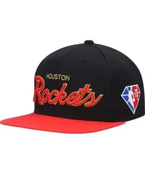 Mitchell & Ness Men's NBA Houston Rockets NBA 75th Anniversary Snapback Hat